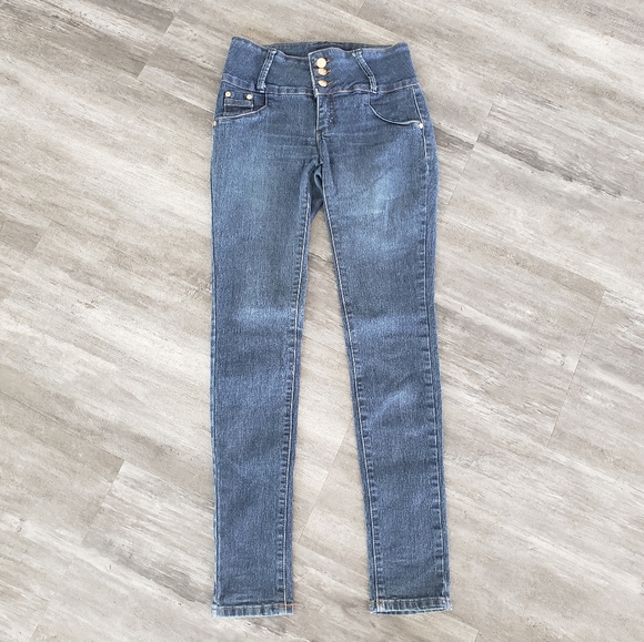 Dark Denim F2L Wide Banded Skinny Jean - Picture 1 of 3